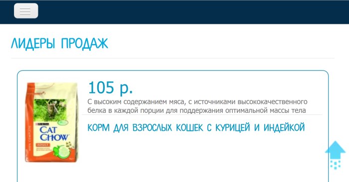 рис.2. Вид блоков на мобильном устройстве